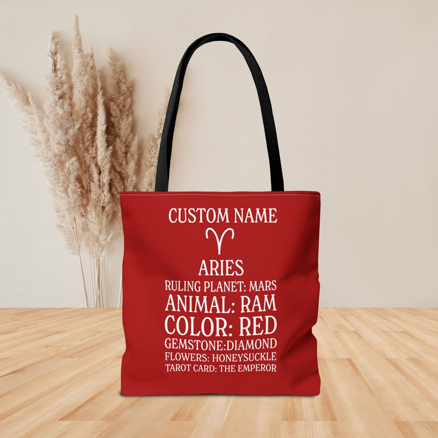 ARIES Tote Bag with Custom Name