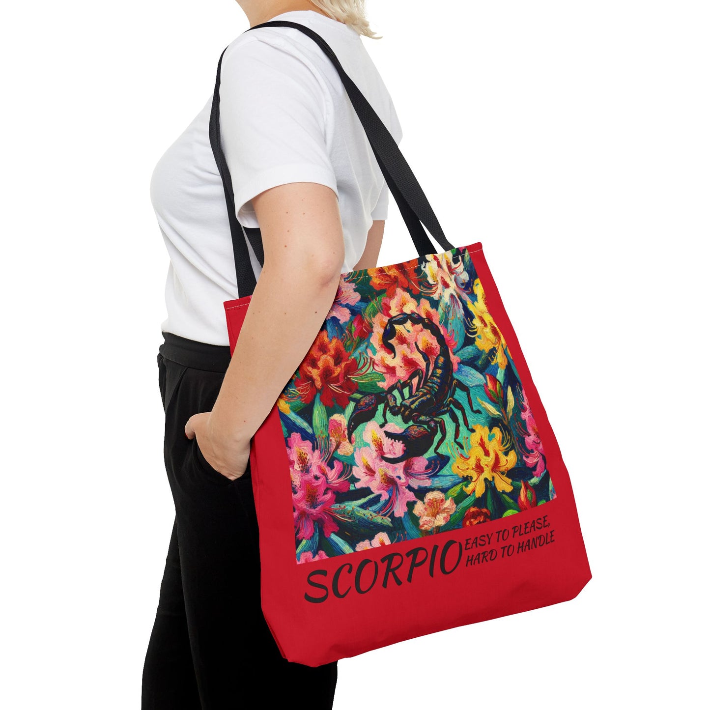 SCORPIO Geranium Art Gifted Yoga Weekender Bag Scorpio Personal Weekender Tote Bag Personal-Tote-Gift Astrology Gifte d for Scorpio Birthday