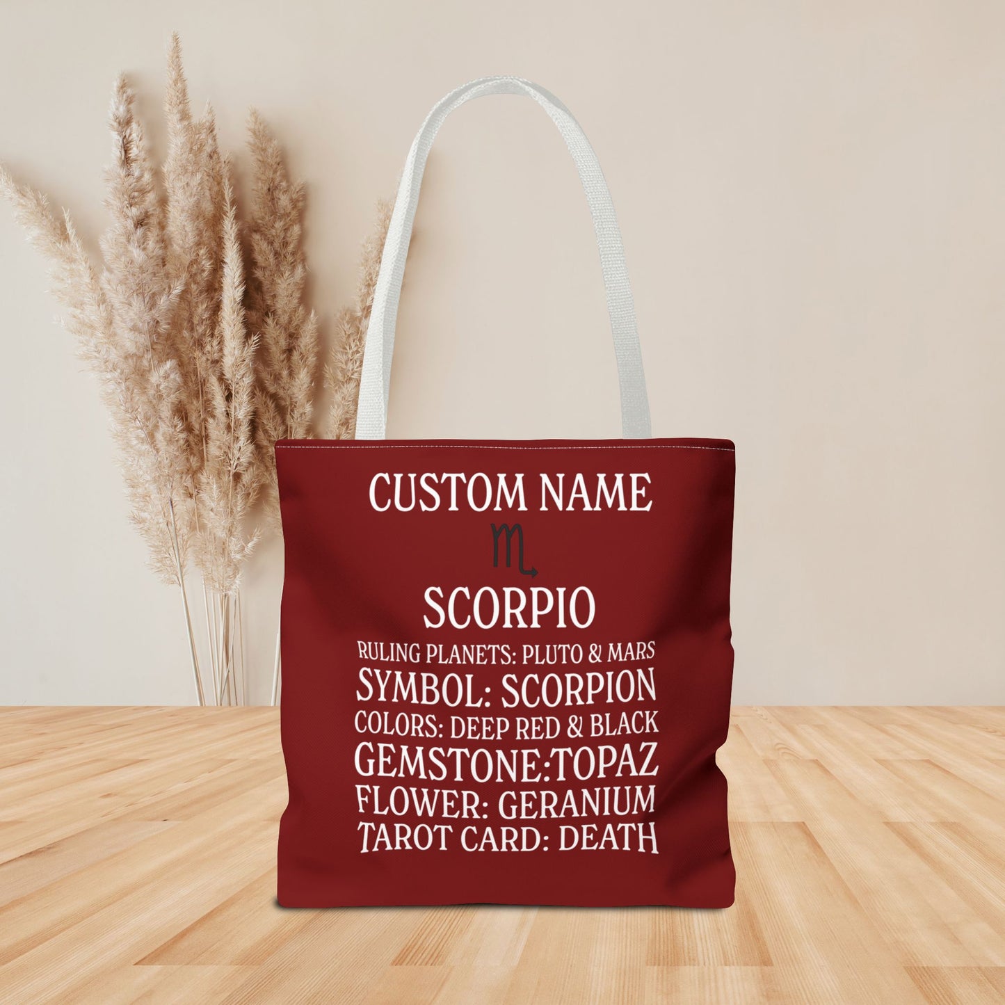 SCORPIO Tote Bag with Custom Name