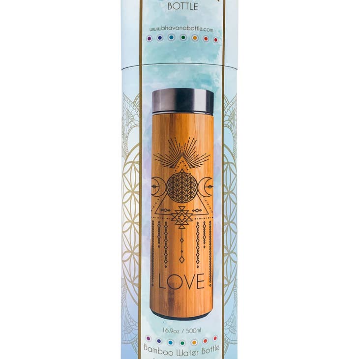 LOVE - Eco-Friendly Bamboo Water Bottle with Infuser