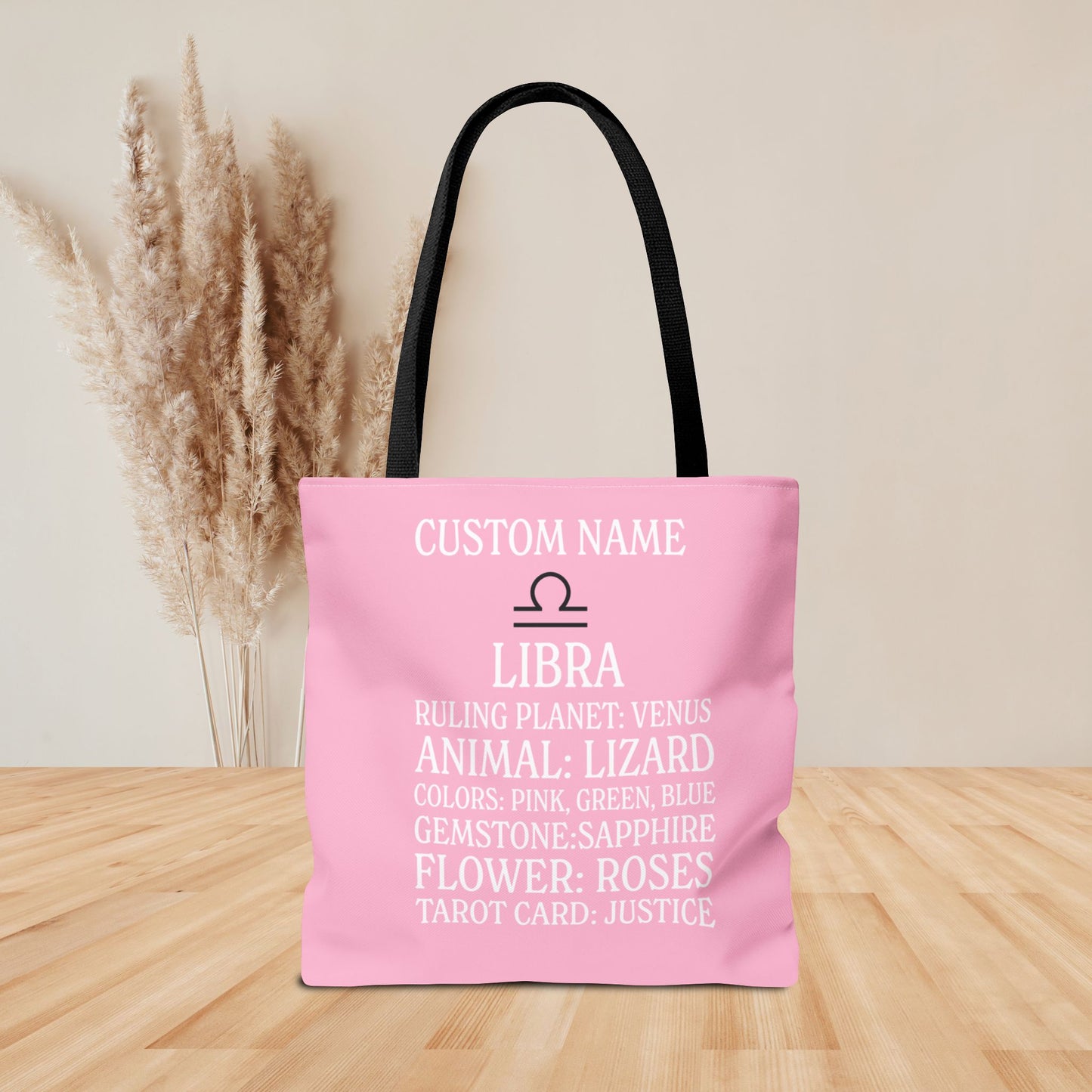 LIBRA Tote Bag with Custom Name