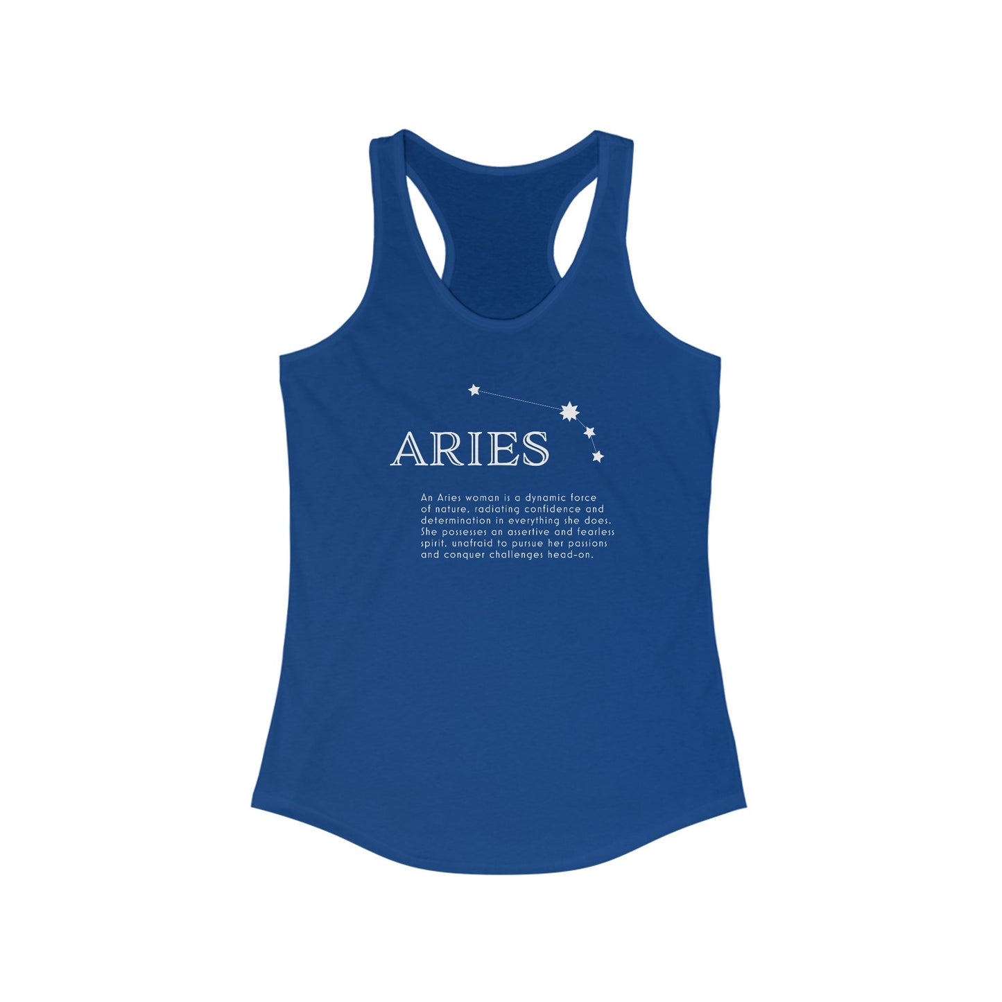 Aries Constellation Black Women's Ideal Racerback Tank