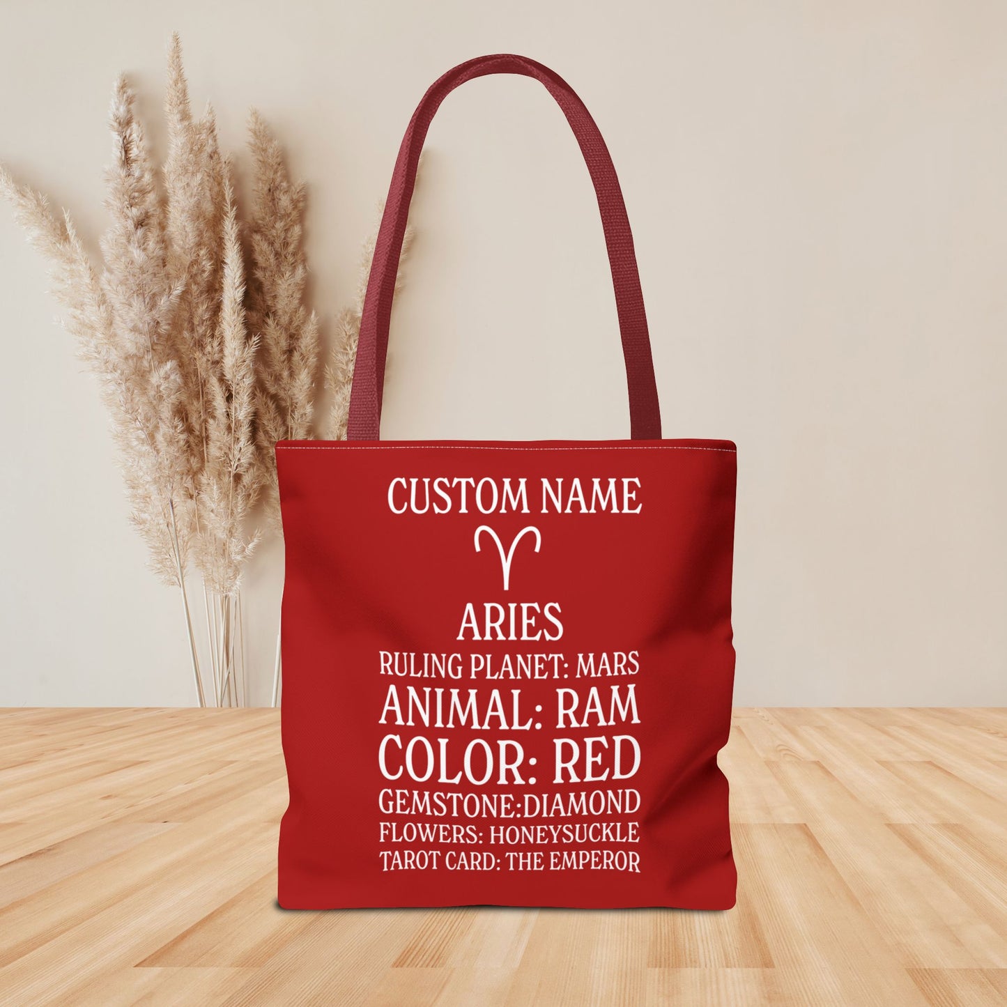 ARIES Tote Bag with Custom Name