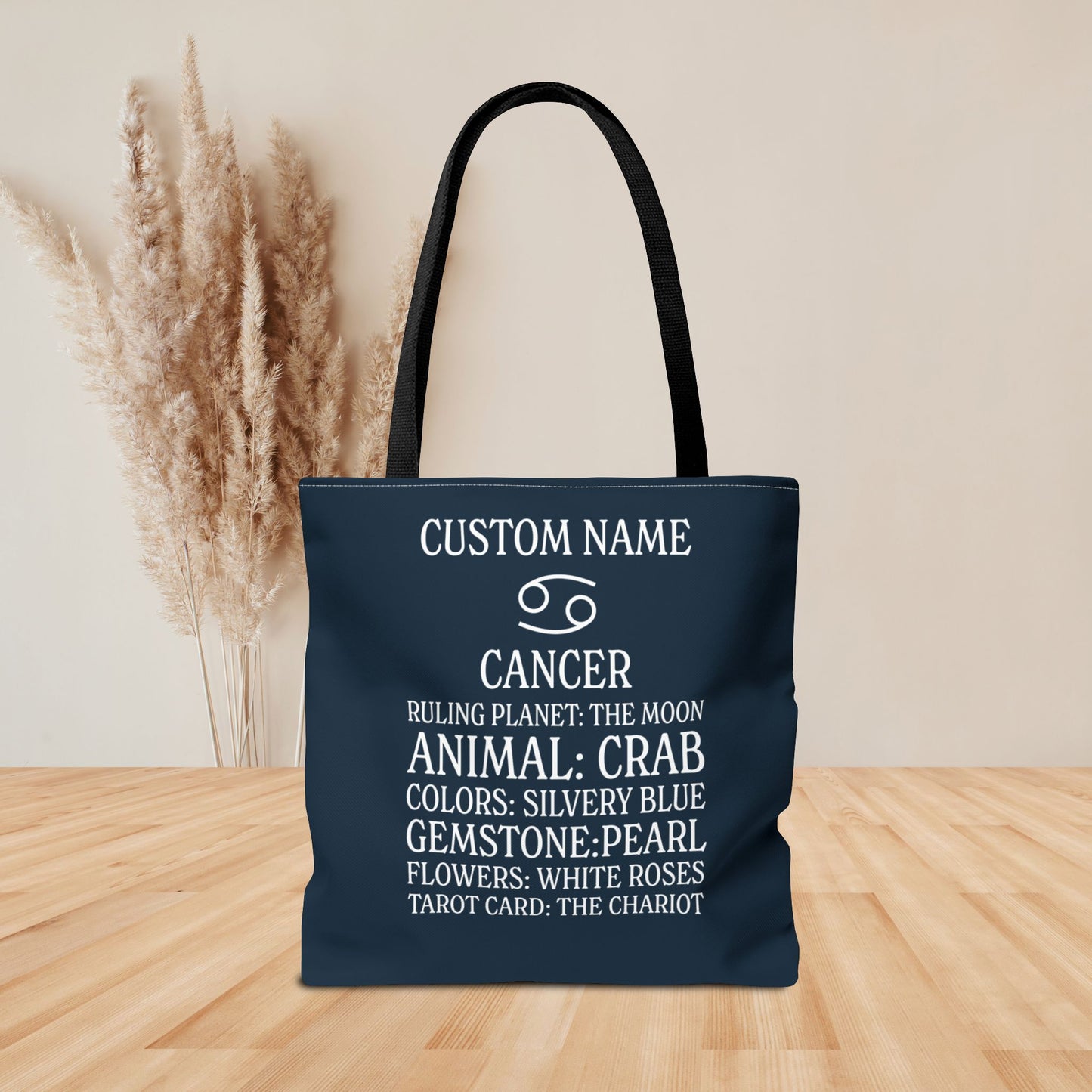 CANCER Tote Bag with Custom Name