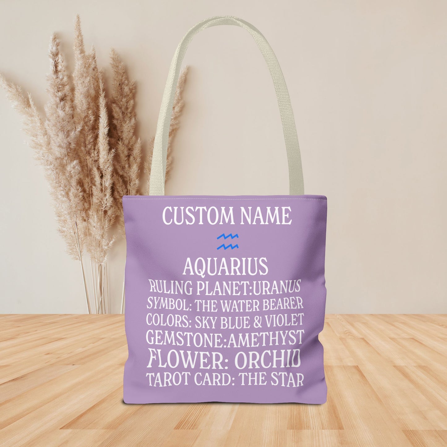 Custom Name Aquarius Tote Bag