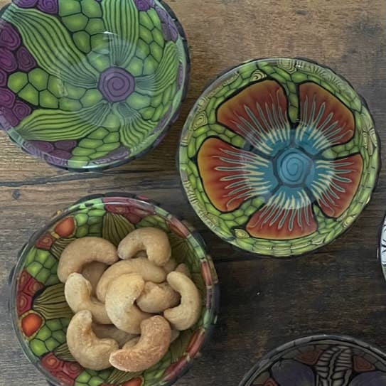 Handmade One of a Kind Polymer Clay 3-inch Dipping Bowls