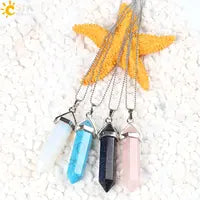 Natural Gem Stone Crystal Necklaces