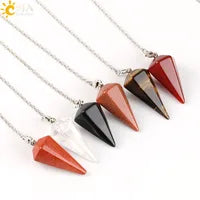 Natural Gem Stone Crystal Necklaces