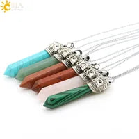 Natural Gem Stone Crystal Necklaces