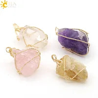 Natural Gem Stone Crystal Necklaces