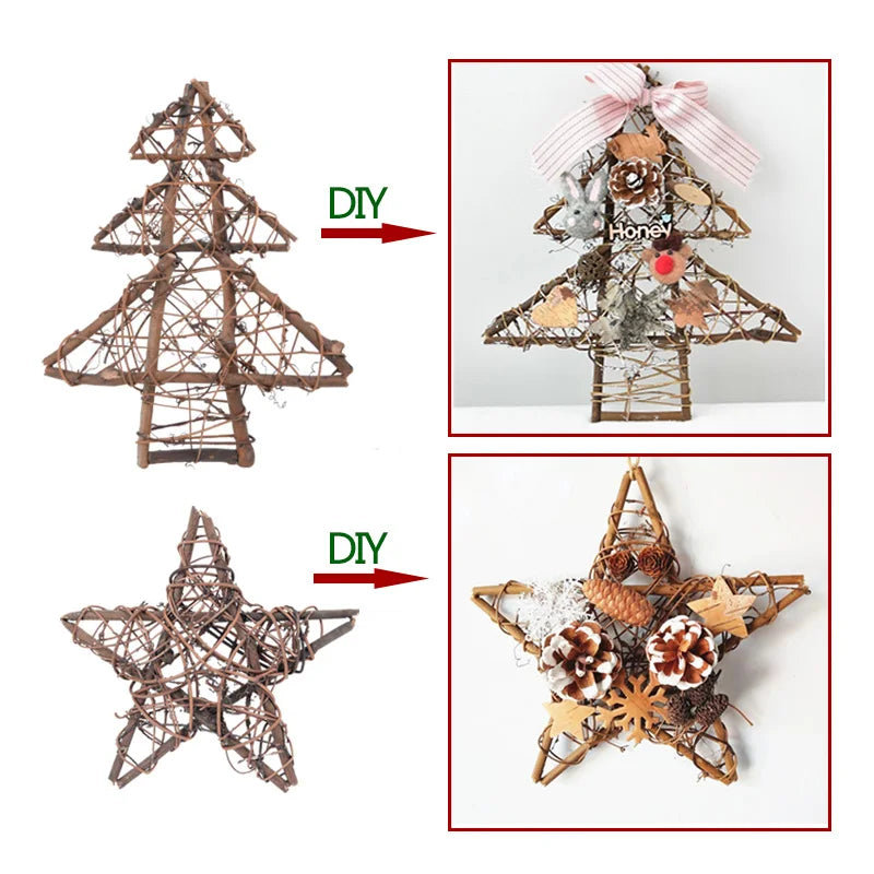 Natural Rattan Christmas Decor