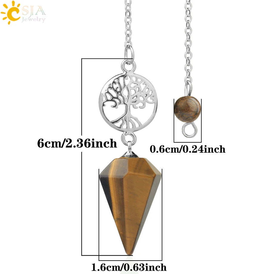 Tree of Life & Gemstone Pendulum