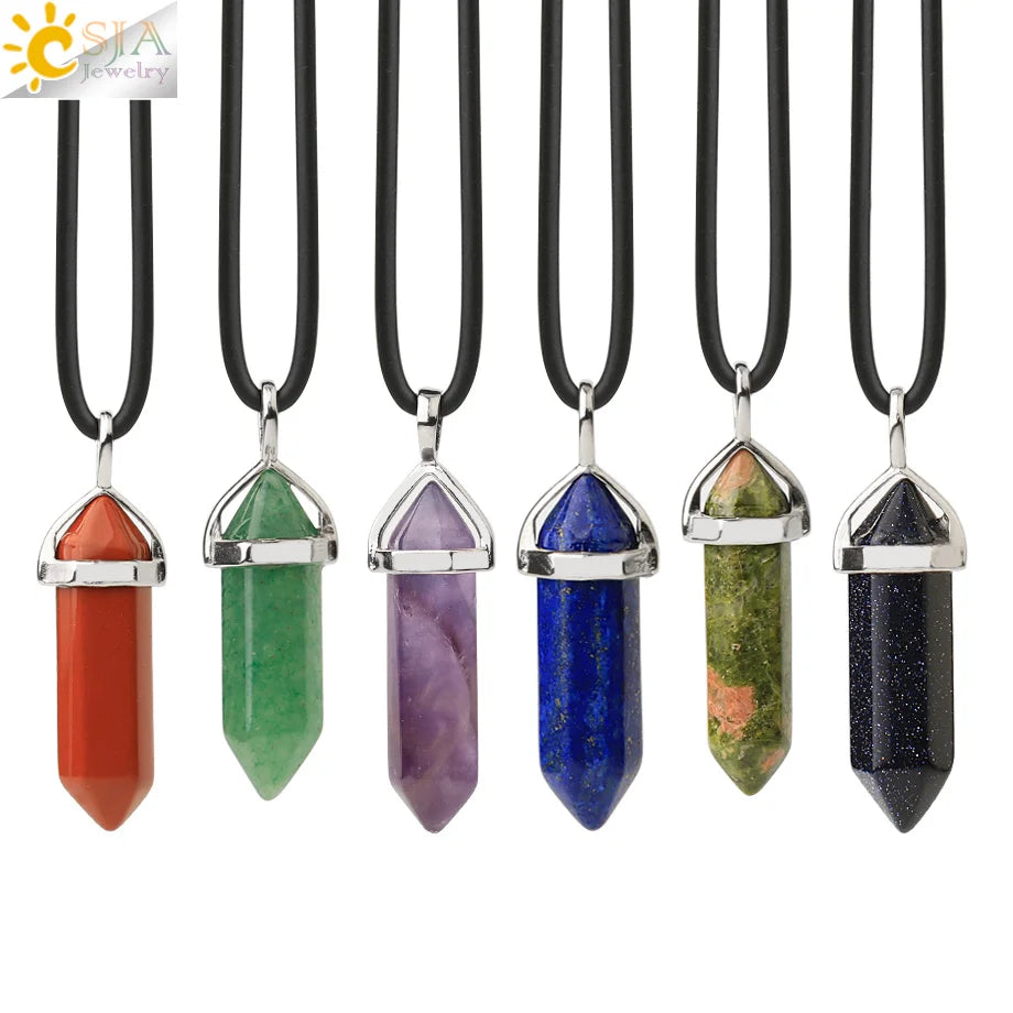 Natural Gem Stone Crystal Necklaces