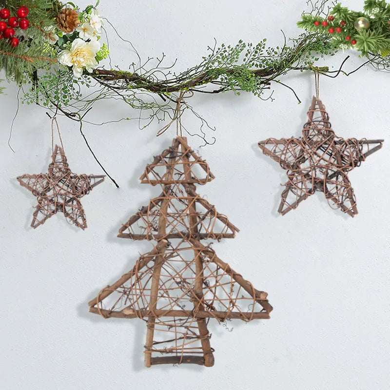 Natural Rattan Christmas Decor