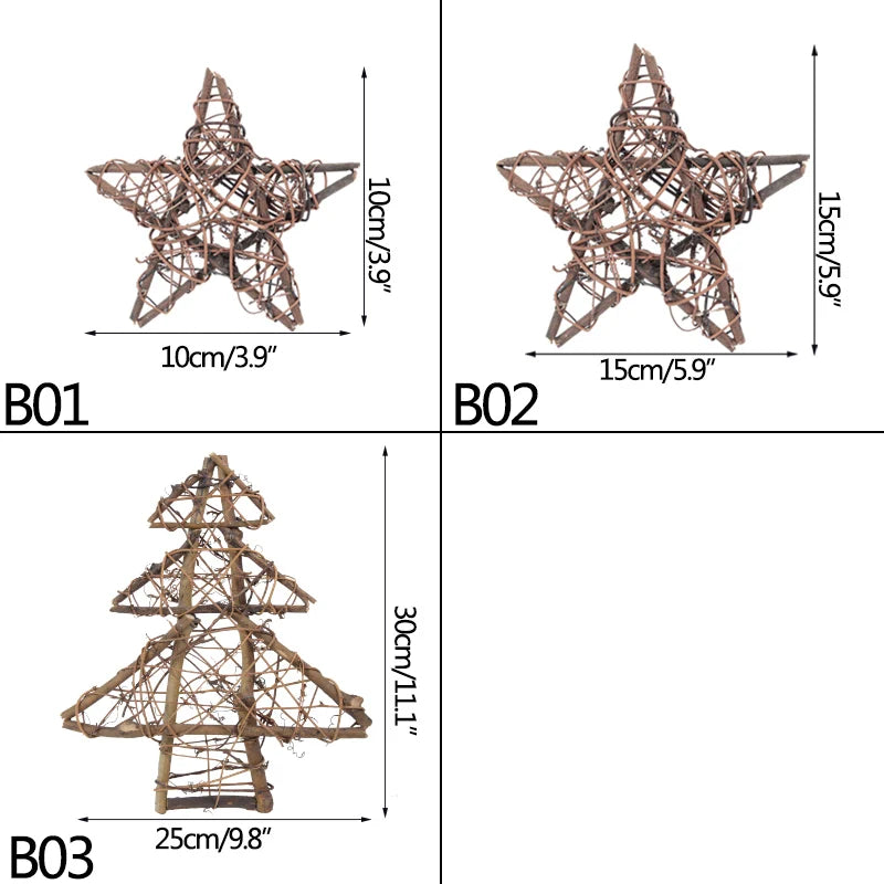 Natural Rattan Christmas Decor