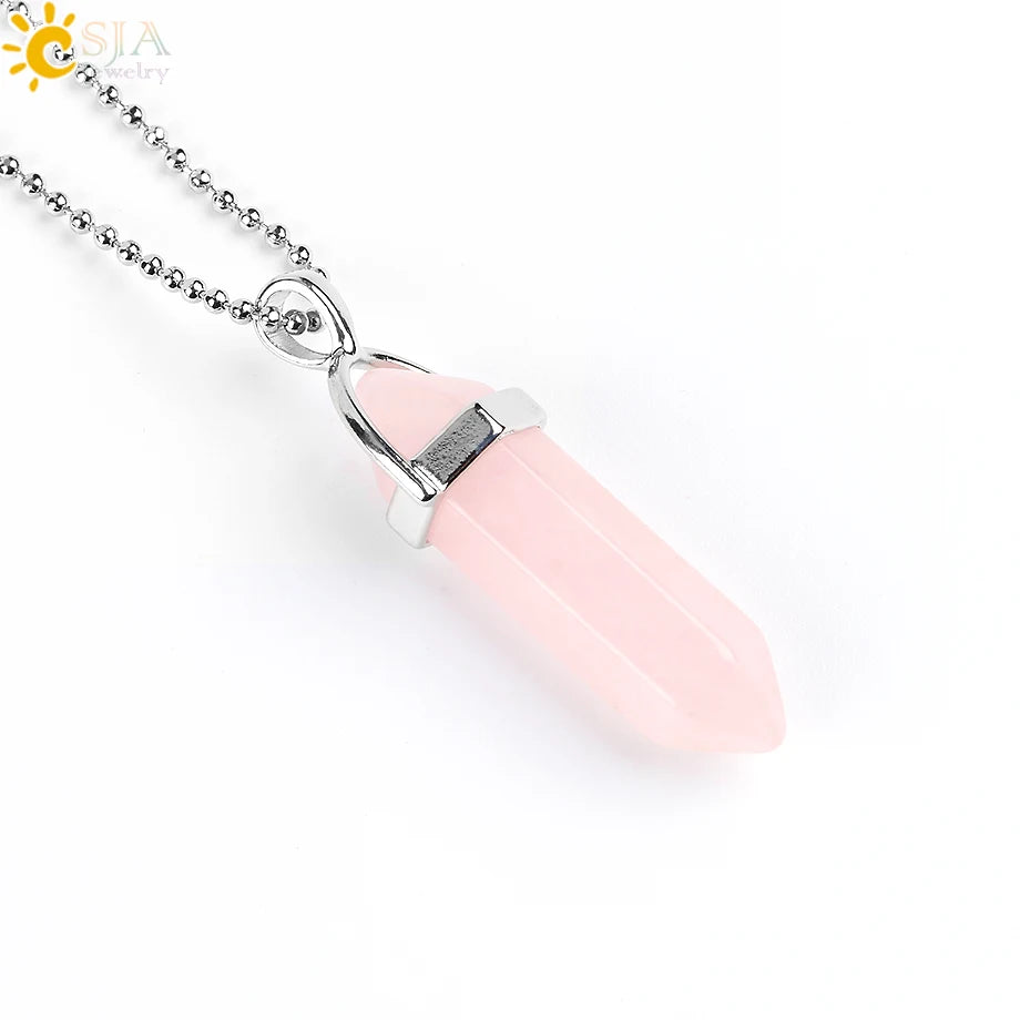 Natural Gem Stone Crystal Necklaces