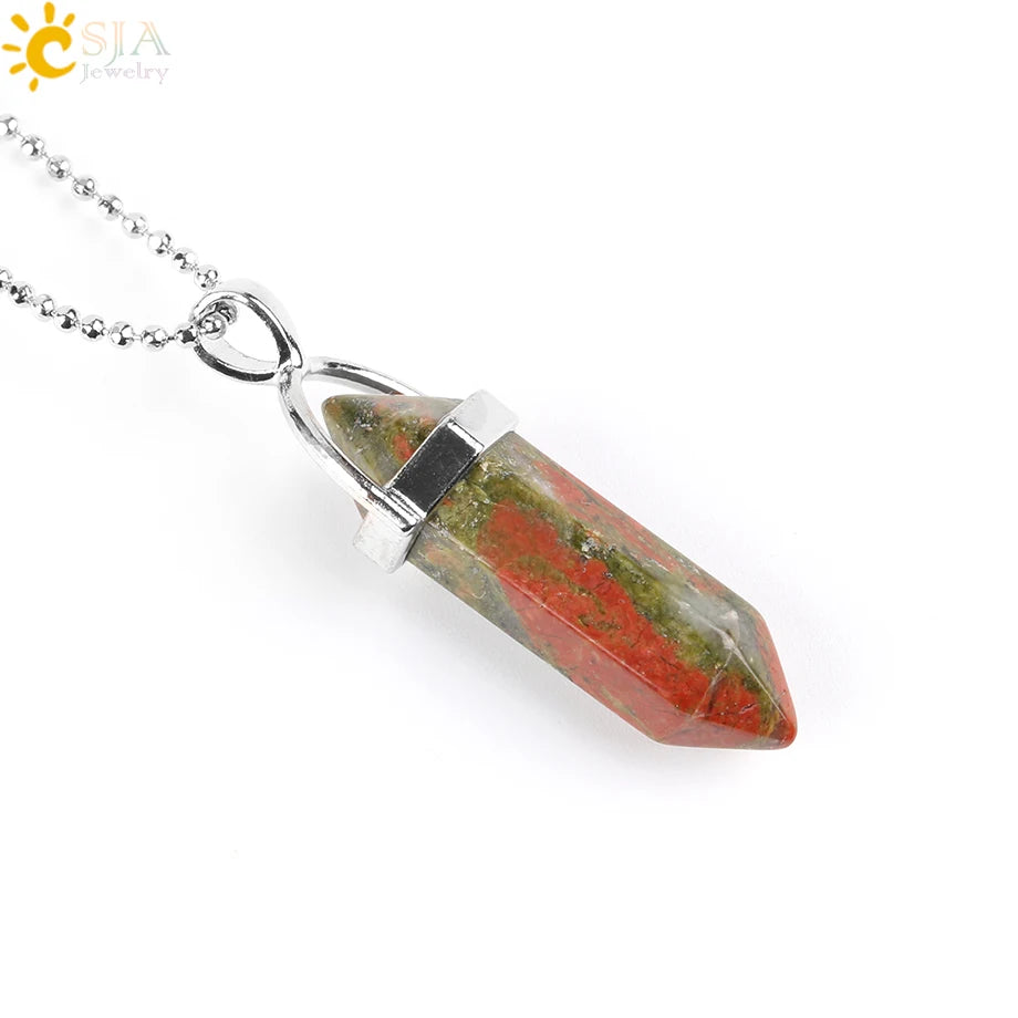 Natural Gem Stone Crystal Necklaces