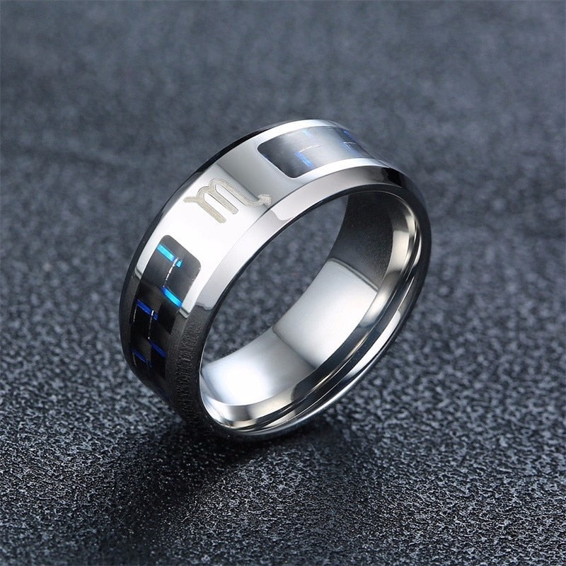 Zodiac Stainless Steel Ring