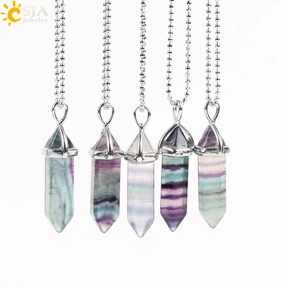 Natural Gem Stone Crystal Necklaces