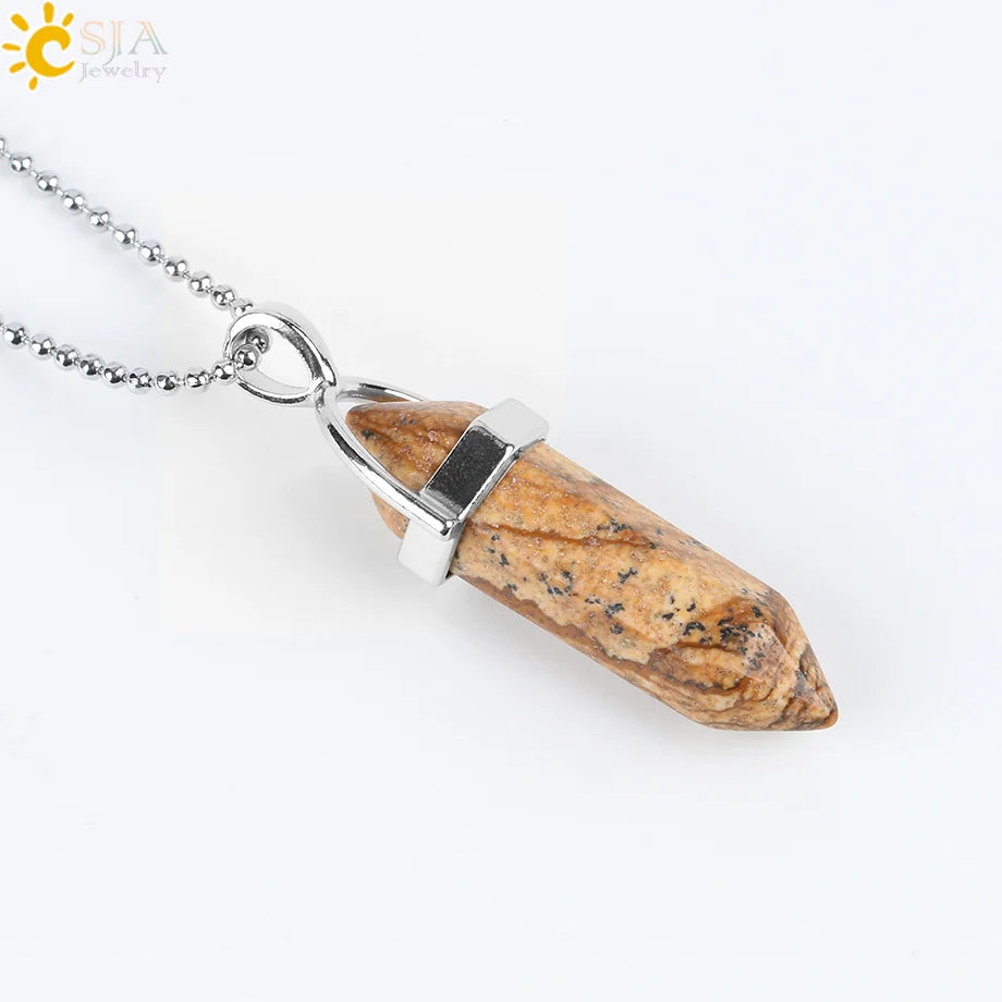 Natural Gem Stone Crystal Necklaces