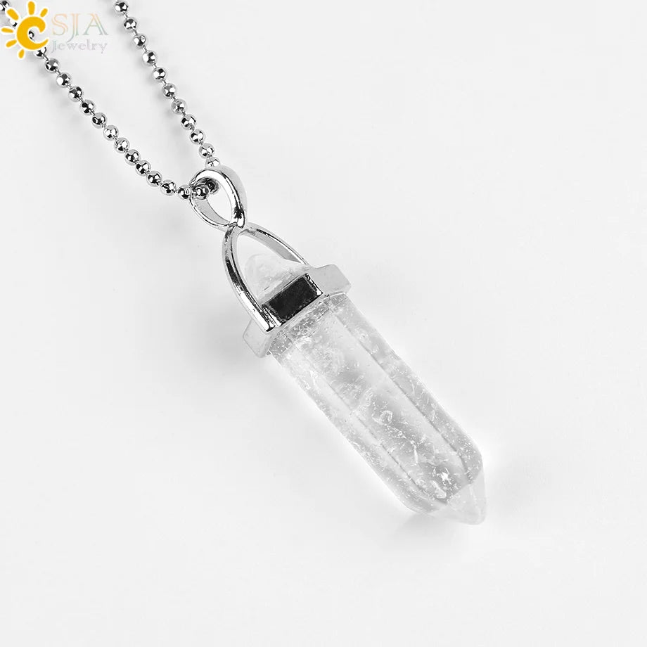 Natural Gem Stone Crystal Necklaces