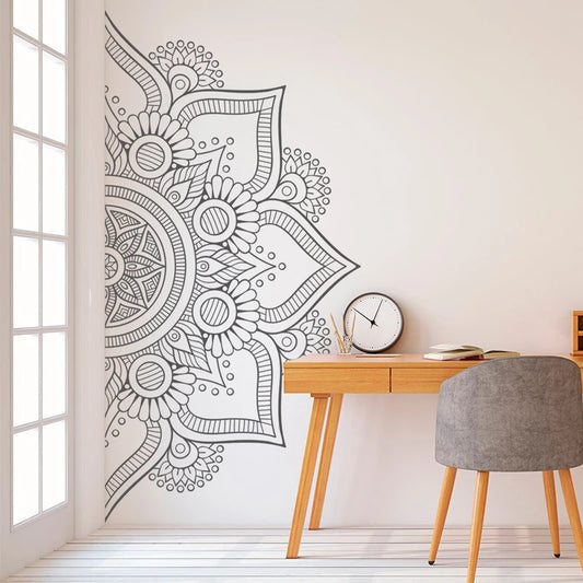 Bohemian Wall Decal Half Mandala