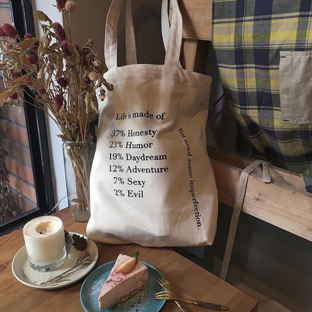 Women Canvas Shoulder Bag Alice In Wonderland Shopping Bags Students Book Bag Cotton Cloth Handbags Tote Bags for Girls Bolsos
