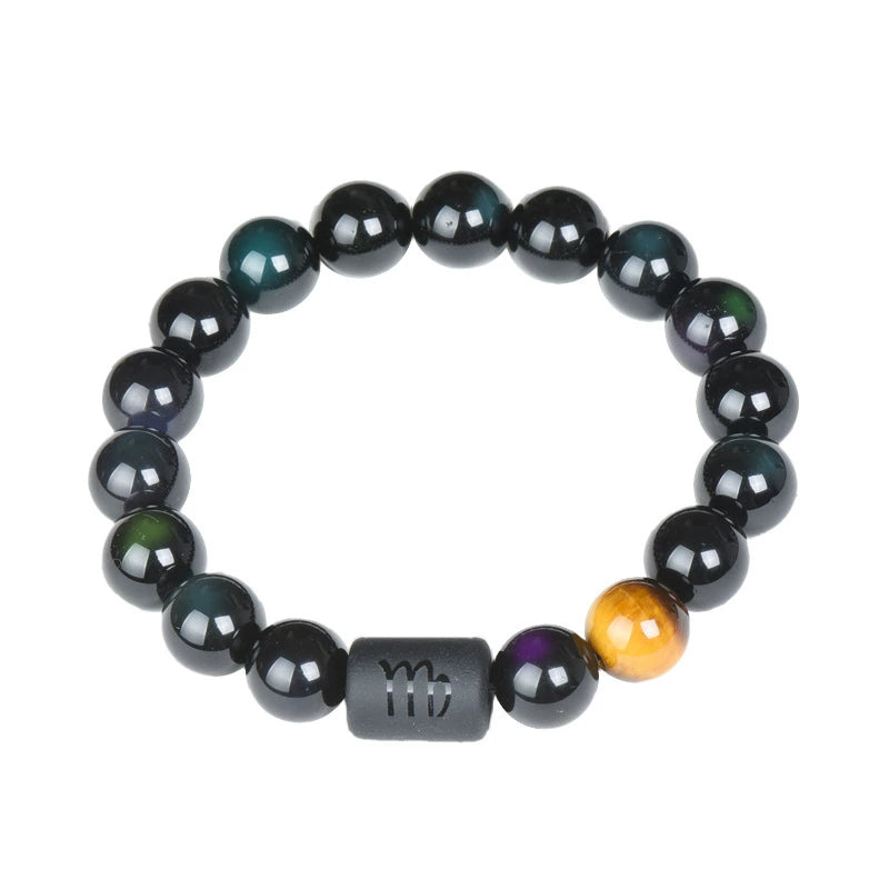 Zodiac Obsidian Men's Bracelet