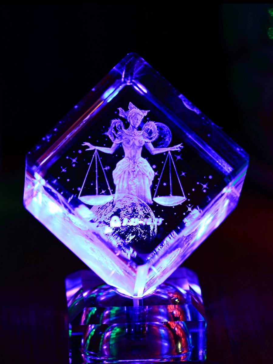 Zodiac Crystal Cube