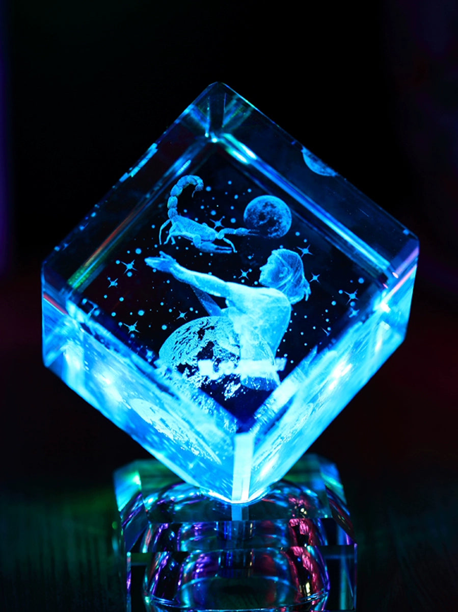 Zodiac Crystal Cube