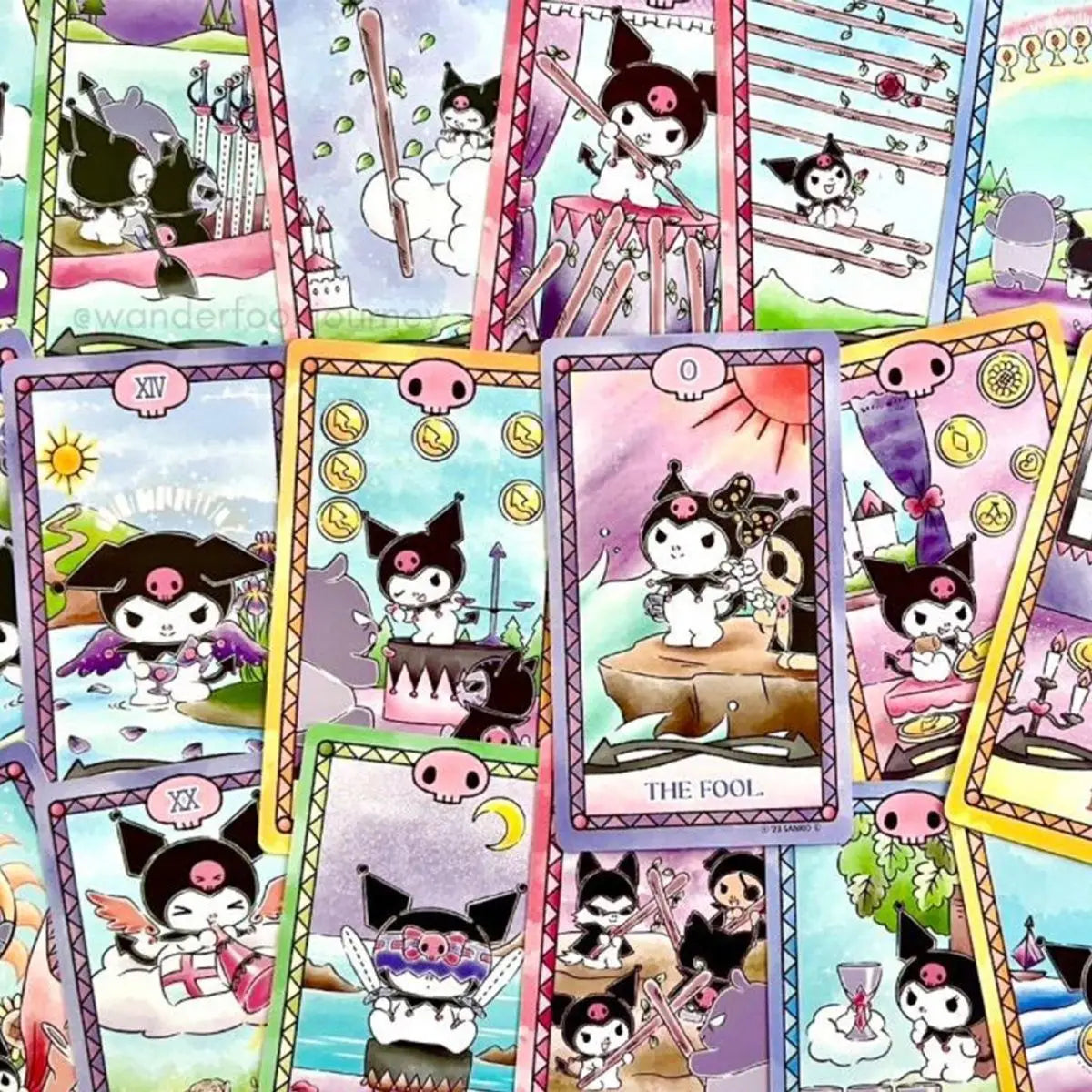 Cinnamoroll Hello Kitty Melody Kuromi Tarot Cards