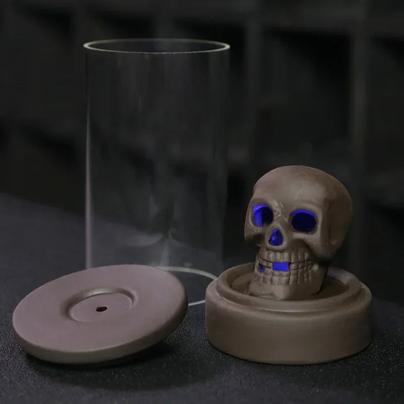 Skull Backflow Incense Burner LED