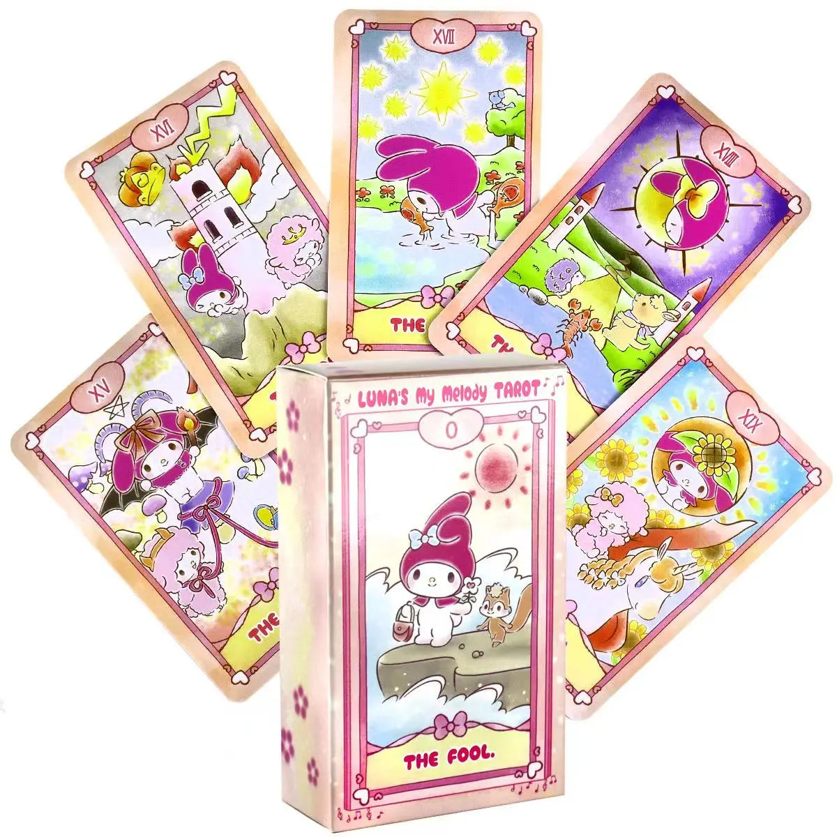 Cinnamoroll Hello Kitty Melody Kuromi Tarot Cards