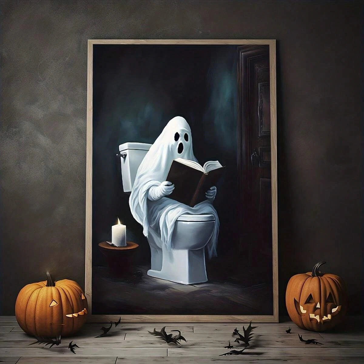 Retro Cute Ghost Wall Art