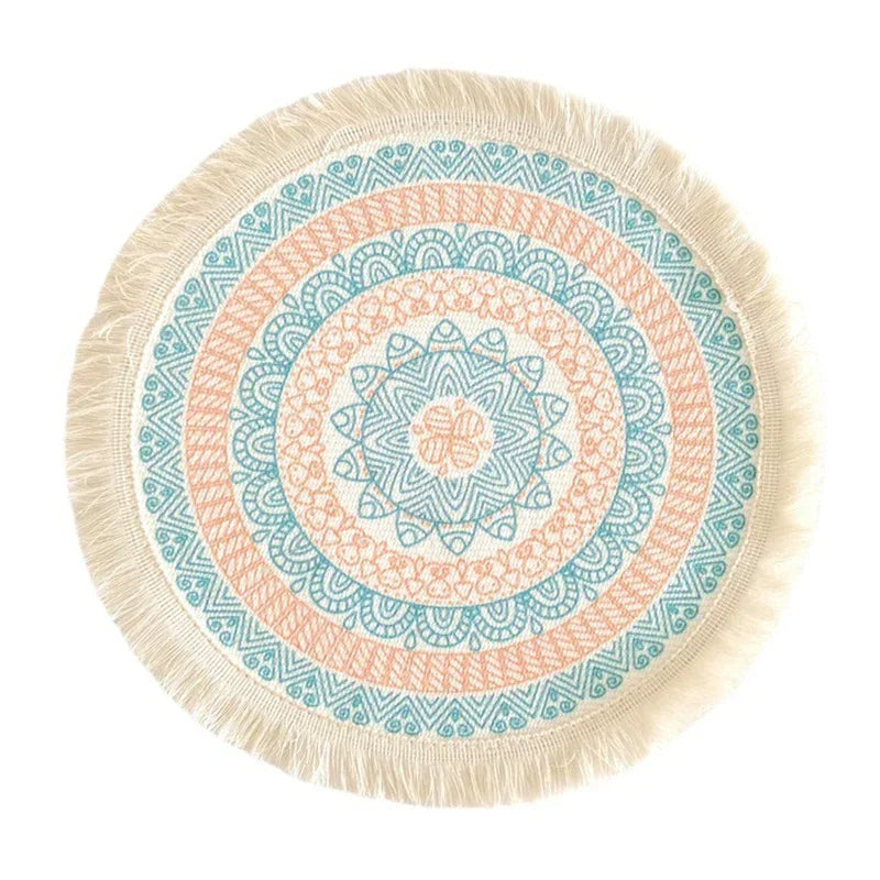 Round Table Mat Woven Ramie Placemats