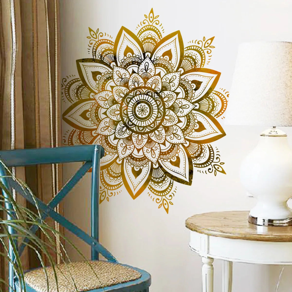 Mandala Lotus Vinyl Wall Stickers