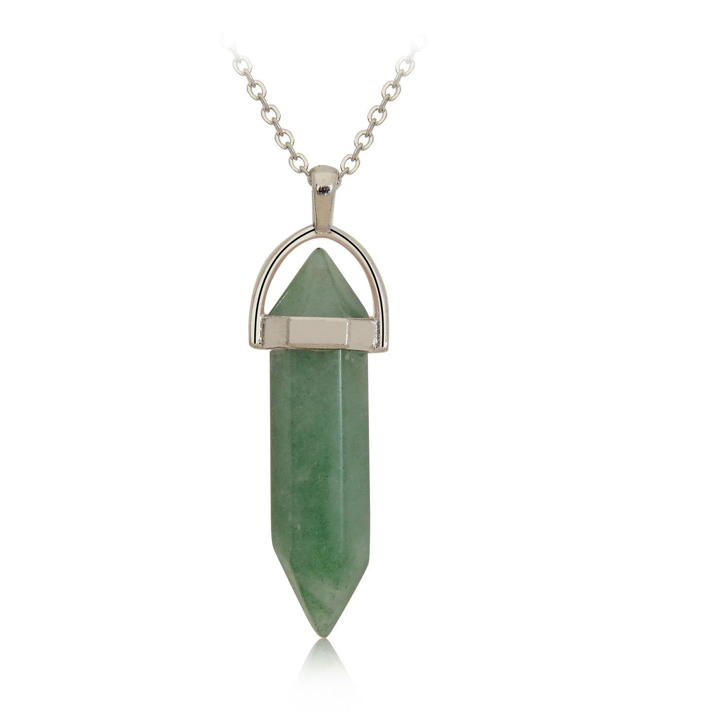 Natural Stone Bullet Pendant Necklace