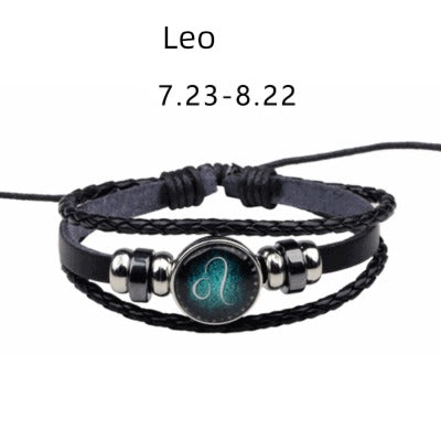 Zodiac Leather Bracelet