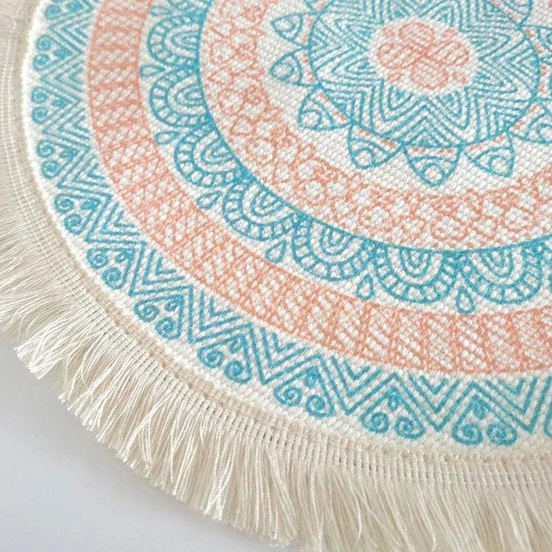 Round Table Mat Woven Ramie Placemats