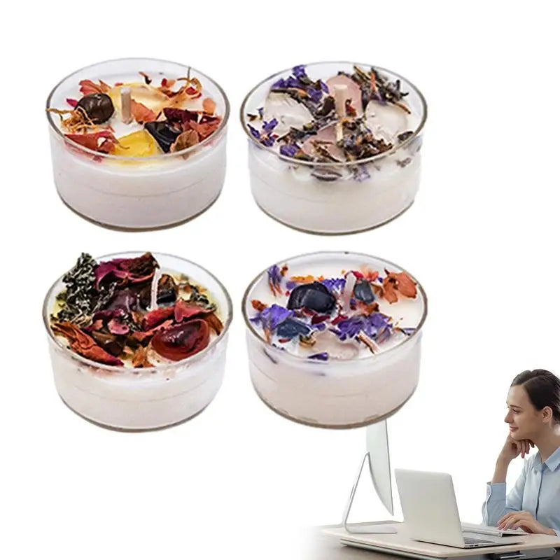 Dried Flowers Tea Candles Sets