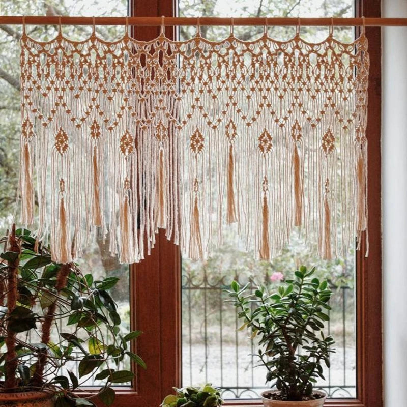 Bohemian Macrame Curtain