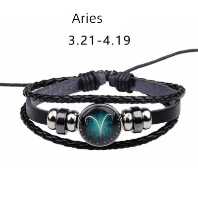 Zodiac Leather Bracelet