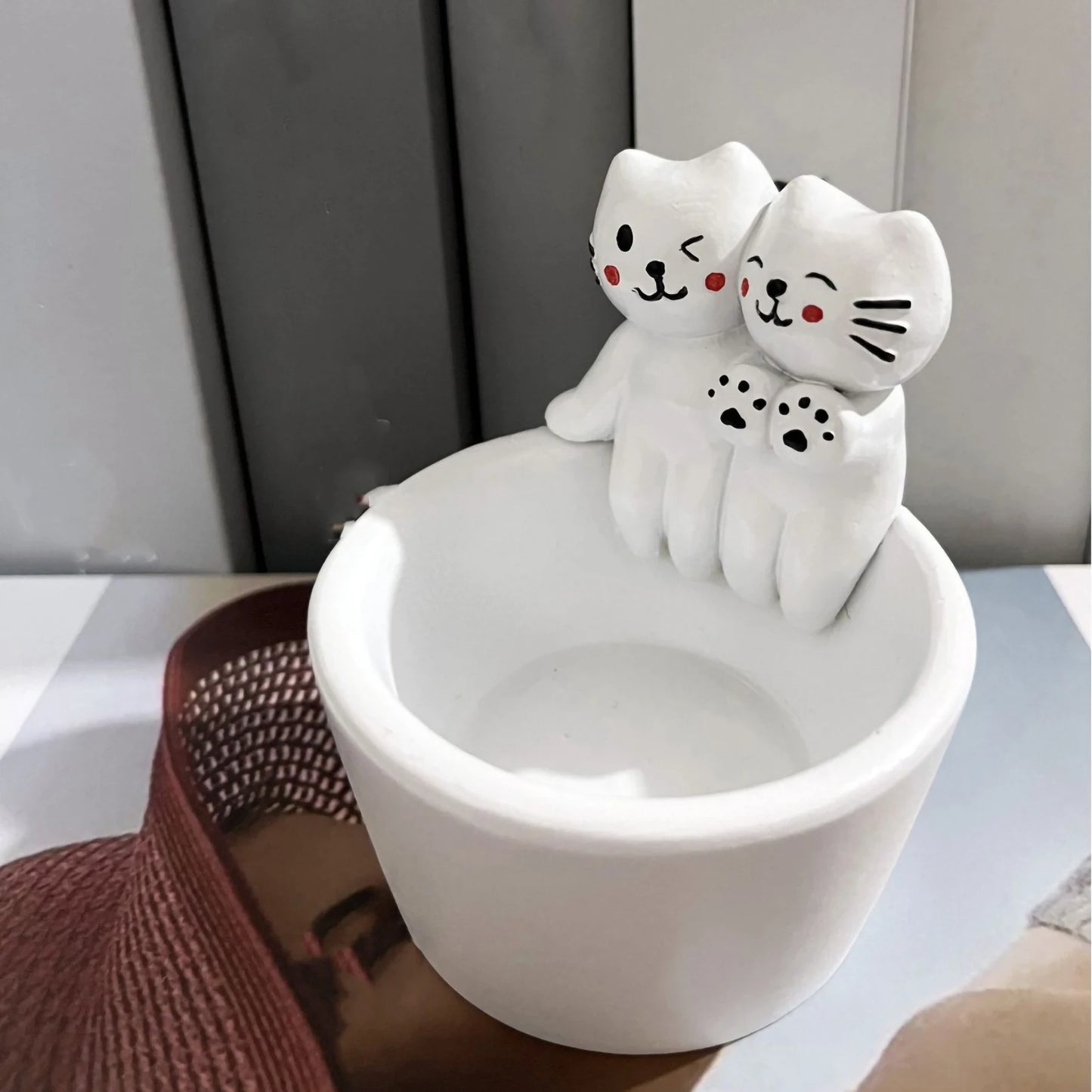 Cute Kittens Tea Candle Holder