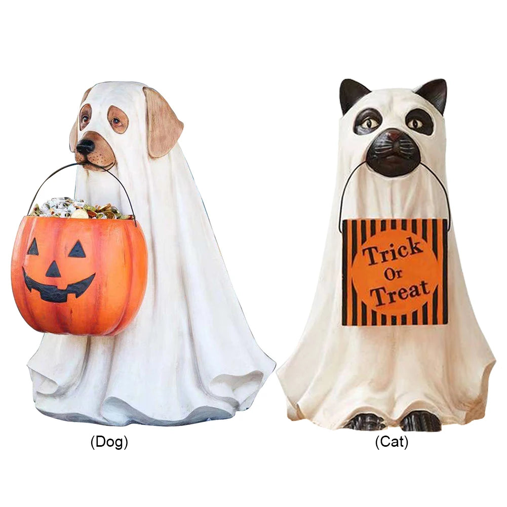 Halloween Dog or Cat Ghost Ornament