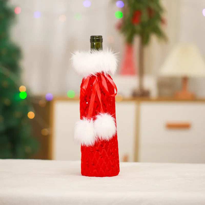 Cute Christmas Wine Bottle Covers