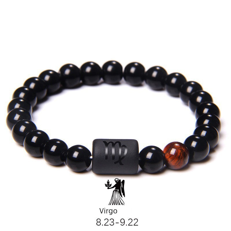 Zodiac Obsidian Men's Bracelet