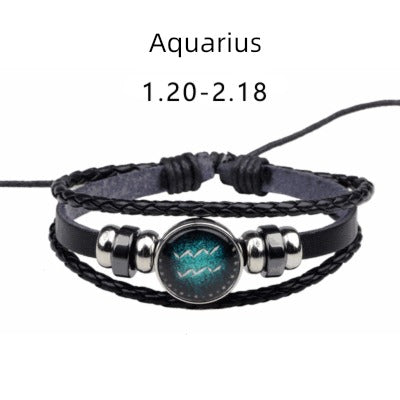 Zodiac Leather Bracelet