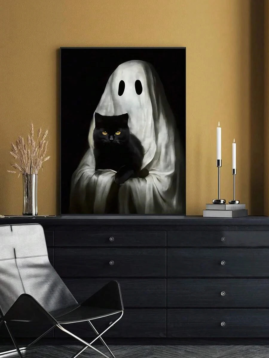 Retro Cute Ghost Wall Art