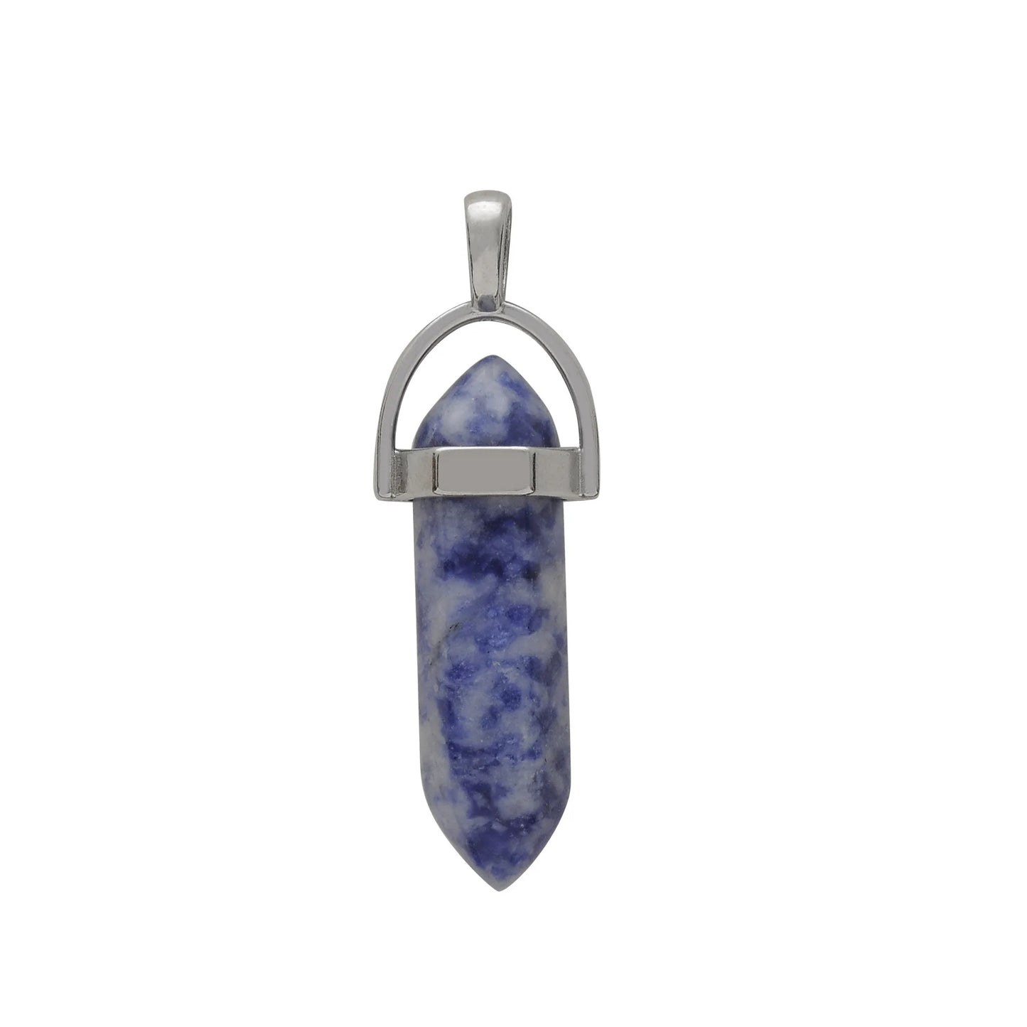 Natural Stone Bullet Pendant Necklace