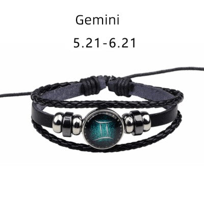 Zodiac Leather Bracelet